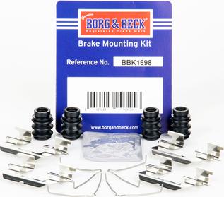 Borg & Beck BBK1698 - Kit accessori, Pastiglia freno autozon.pro