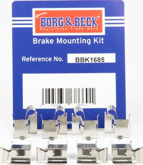 Borg & Beck BBK1685 - Kit accessori, Pastiglia freno autozon.pro