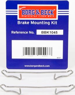 Borg & Beck BBK1045 - Kit accessori, Pastiglia freno autozon.pro