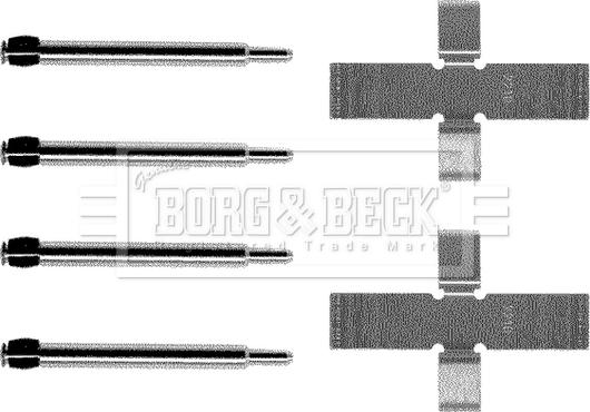 Borg & Beck BBK1002 - Kit accessori, Pastiglia freno autozon.pro