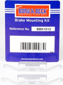 Borg & Beck BBK1012 - Kit accessori, Pastiglia freno autozon.pro