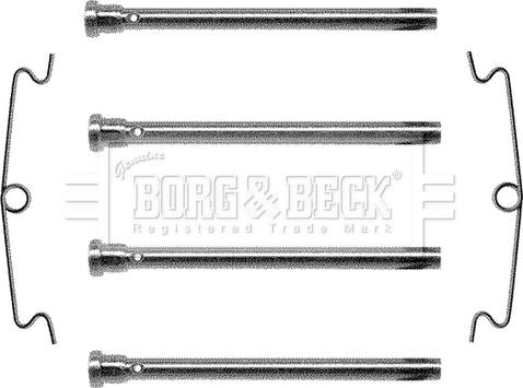 Borg & Beck BBK1023 - Kit accessori, Pastiglia freno autozon.pro