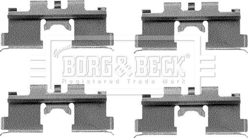 Borg & Beck BBK1105 - Kit accessori, Pastiglia freno autozon.pro