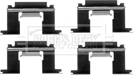 Borg & Beck BBK1117 - Kit accessori, Pastiglia freno autozon.pro