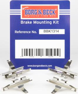 Borg & Beck BBK1314 - Kit accessori, Pastiglia freno autozon.pro