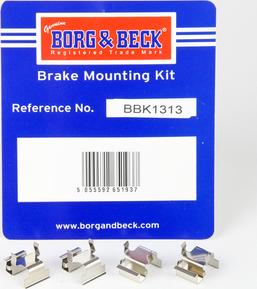 Borg & Beck BBK1313 - Kit accessori, Pastiglia freno autozon.pro