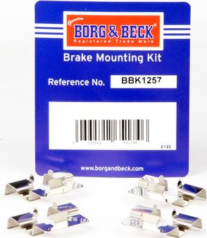 Borg & Beck BBK1257 - Kit accessori, Pastiglia freno autozon.pro