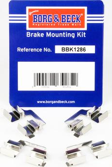 Borg & Beck BBK1286 - Kit accessori, Pastiglia freno autozon.pro