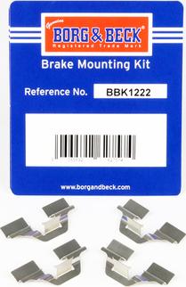 Borg & Beck BBK1222 - Kit accessori, Pastiglia freno autozon.pro