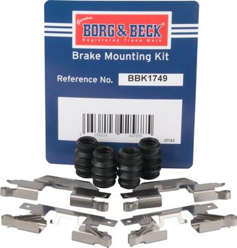 Borg & Beck BBK1749 - Kit accessori, Pastiglia freno autozon.pro