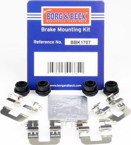 Borg & Beck BBK1707 - Kit accessori, Pastiglia freno autozon.pro