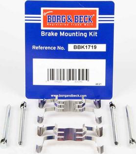 Borg & Beck BBK1719 - Kit accessori, Pastiglia freno autozon.pro