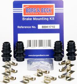 Borg & Beck BBK1710 - Kit accessori, Pastiglia freno autozon.pro