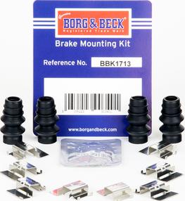 Borg & Beck BBK1713 - Kit accessori, Pastiglia freno autozon.pro