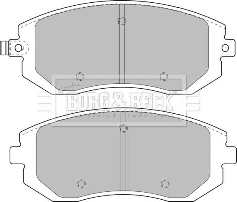 Borg & Beck BBP1905 - Kit pastiglie freno, Freno a disco autozon.pro