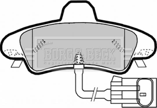 Borg & Beck BBP1908 - Kit pastiglie freno, Freno a disco autozon.pro