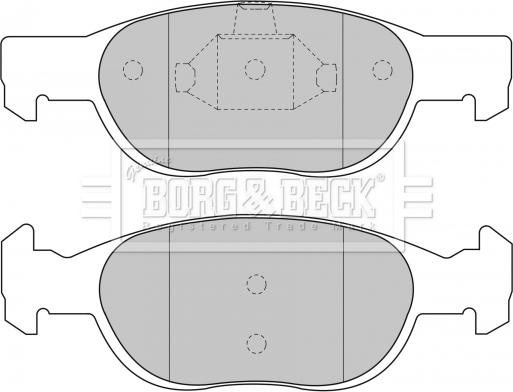 Borg & Beck BBP1499 - Kit pastiglie freno, Freno a disco autozon.pro