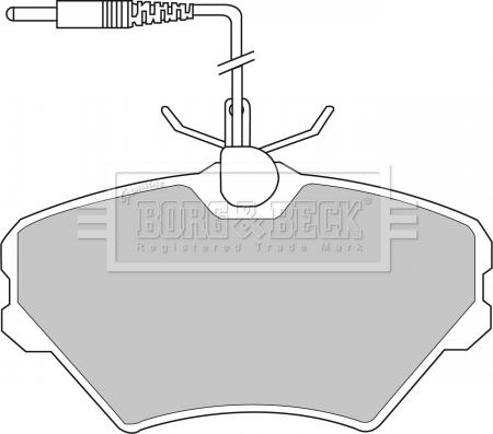 Borg & Beck BBP1490 - Kit pastiglie freno, Freno a disco autozon.pro