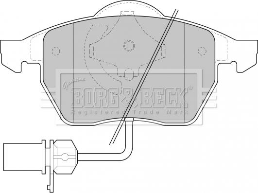 Borg & Beck BBP1447 - Kit pastiglie freno, Freno a disco autozon.pro