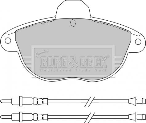 Borg & Beck BBP1455 - Kit pastiglie freno, Freno a disco autozon.pro