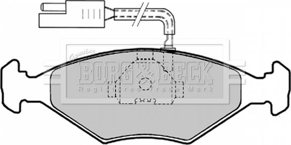 Borg & Beck BBP1456 - Kit pastiglie freno, Freno a disco autozon.pro