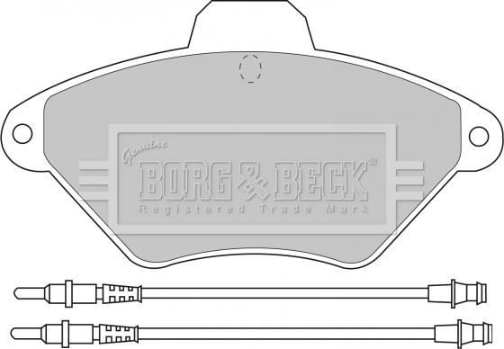 Borg & Beck BBP1468 - Kit pastiglie freno, Freno a disco autozon.pro