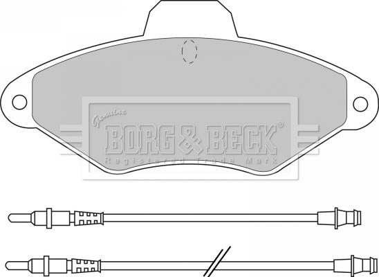 Borg & Beck BBP1400 - Kit pastiglie freno, Freno a disco autozon.pro