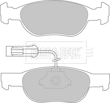 Borg & Beck BBP1418 - Kit pastiglie freno, Freno a disco autozon.pro