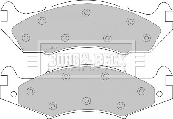 Borg & Beck BBP1566 - Kit pastiglie freno, Freno a disco autozon.pro