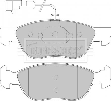 Borg & Beck BBP1576 - Kit pastiglie freno, Freno a disco autozon.pro