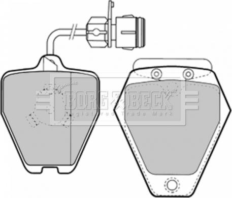 Borg & Beck BBP1577 - Kit pastiglie freno, Freno a disco autozon.pro