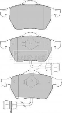 Borg & Beck BBP1646 - Kit pastiglie freno, Freno a disco autozon.pro