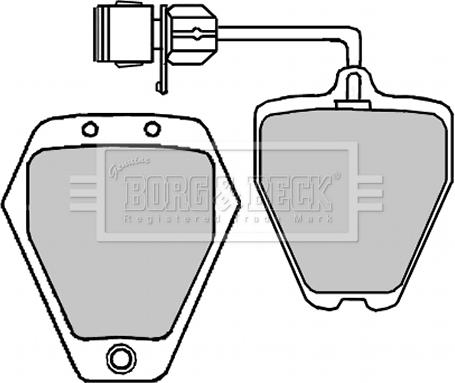 Borg & Beck BBP1647 - Kit pastiglie freno, Freno a disco autozon.pro