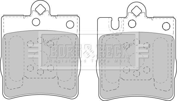 Borg & Beck BBP1665 - Kit pastiglie freno, Freno a disco autozon.pro