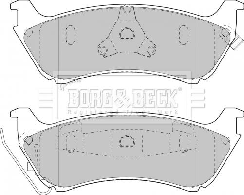 Borg & Beck BBP1666 - Kit pastiglie freno, Freno a disco autozon.pro