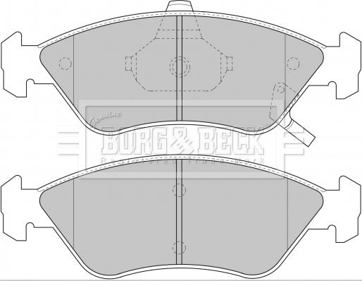 Borg & Beck BBP1661 - Kit pastiglie freno, Freno a disco autozon.pro