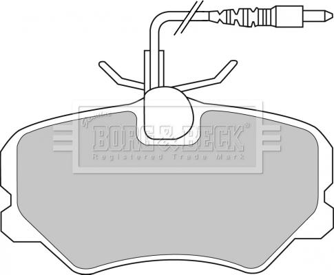 Borg & Beck BBP1608 - Kit pastiglie freno, Freno a disco autozon.pro