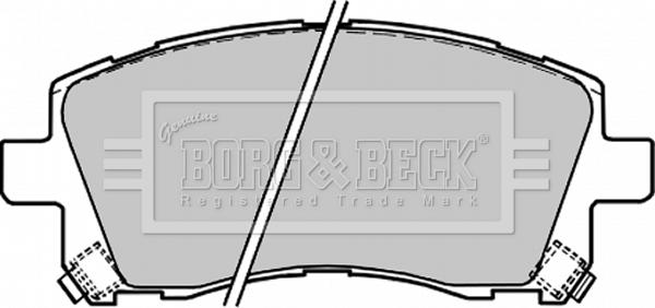 Borg & Beck BBP1680 - Kit pastiglie freno, Freno a disco autozon.pro