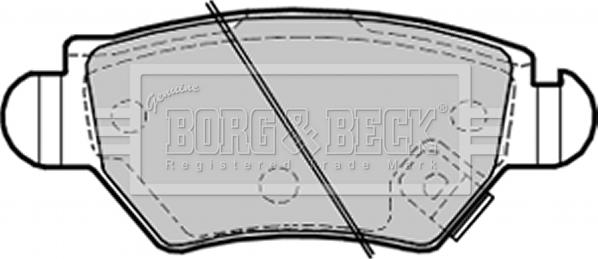 Borg & Beck BBP1687 - Kit pastiglie freno, Freno a disco autozon.pro