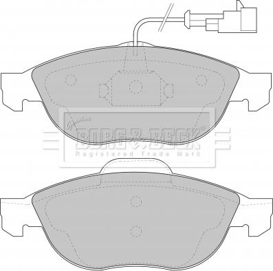 Borg & Beck BBP1635 - Kit pastiglie freno, Freno a disco autozon.pro