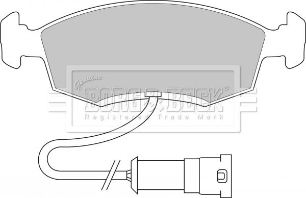 Borg & Beck BBP1096 - Kit pastiglie freno, Freno a disco autozon.pro