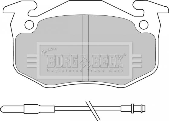 Borg & Beck BBP1097 - Kit pastiglie freno, Freno a disco autozon.pro