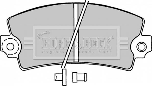 Borg & Beck BBP1047 - Kit pastiglie freno, Freno a disco autozon.pro