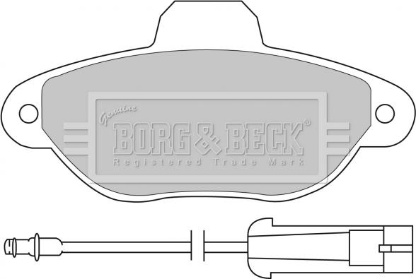 Borg & Beck BBP1059 - Kit pastiglie freno, Freno a disco autozon.pro