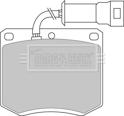 Borg & Beck BBP1052 - Kit pastiglie freno, Freno a disco autozon.pro