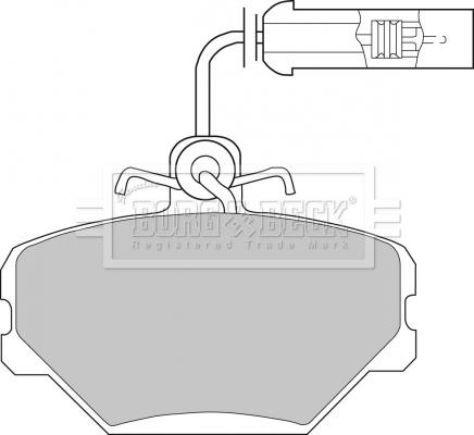 Borg & Beck BBP1086 - Kit pastiglie freno, Freno a disco autozon.pro