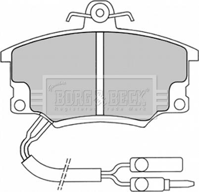 Borg & Beck BBP1037 - Kit pastiglie freno, Freno a disco autozon.pro