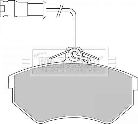 Borg & Beck BBP1146 - Kit pastiglie freno, Freno a disco autozon.pro