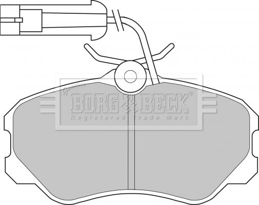 Borg & Beck BBP1142 - Kit pastiglie freno, Freno a disco autozon.pro