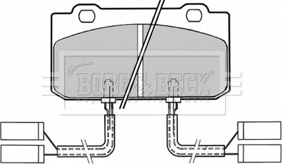 Borg & Beck BBP1154 - Kit pastiglie freno, Freno a disco autozon.pro